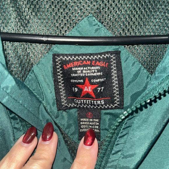 American Eagle Outfitters Teal Vintage Windbreaker - Picture 4 of 6